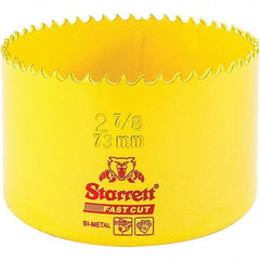 Starrett - 2-7/8" Diam, 1-5/8" Cutting Depth, Hole Saw - High Speed Steel Saw, Toothed Edge - Americas Tooling