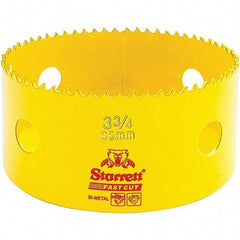 Starrett - 3-3/4" Diam, 1-5/8" Cutting Depth, Hole Saw - High Speed Steel Saw, Toothed Edge - Americas Tooling