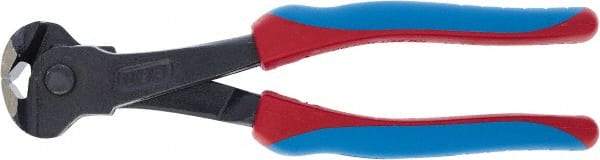 Channellock - 8" OAL, 1/4" Capacity, End Cutting Pliers - 11/32" Jaw Length x 1-19/32" Jaw Width, Oval/Curved Head, TPR-Rubber Overmold Handle - Americas Tooling