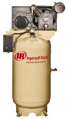 Ingersoll-Rand - 7.5 hp, 80 Gal Stationary Electric Vertical Air Compressor - Single Phase, 175 Max psi, 24 CFM, 230 Volt - Americas Tooling