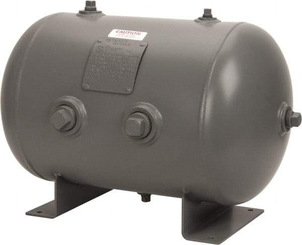 Made in USA - 13.3 Gallon, 200 Max psi Universal Horizontal Tank - 1-1/2" Inlet, 23" Tank Length x 14" Tank Diam - Americas Tooling