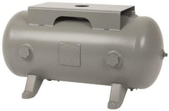 Made in USA - 20 Gallon, 200 Max psi Horizontal Tank with Plate - 1-1/2" Inlet, 33" Tank Length x 14" Tank Diam - Americas Tooling