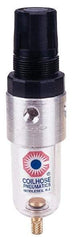 Coilhose Pneumatics - 1/8" NPT Port Miniature 1 Piece Filter/Regulator FRL Unit - Polycarbonate Bowl, 25 SCFM, 150 Max psi, 4" High, Manual Drain - Americas Tooling