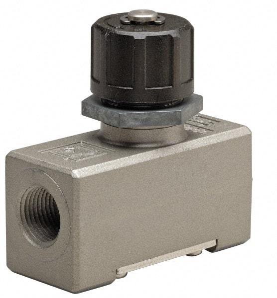 SMC PNEUMATICS - 3/8" Male NPT x 3/8" Female NPT Flow & Speed Control Valve - Inline Type - Americas Tooling