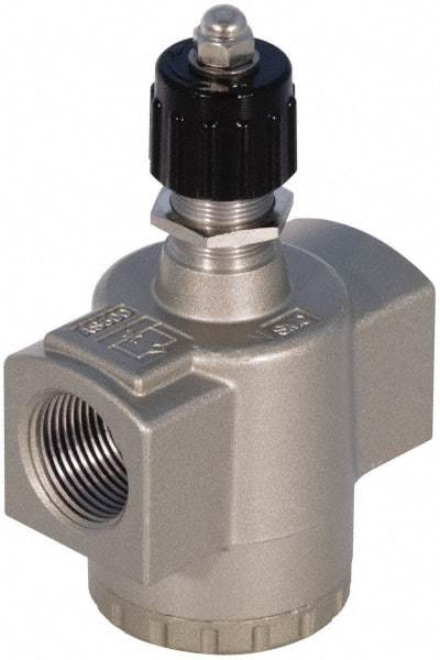 SMC PNEUMATICS - 1-1/4" Male NPT x 1-1/4" Female NPT Flow & Speed Control Valve - Inline Type - Americas Tooling