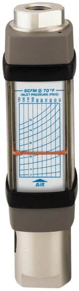 Hedland - 3/4" NPTF Port Compressed Air & Gas Flowmeter - 600 Max psi, 250 SCFM, Anodized Aluminum - Americas Tooling