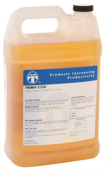 Master Fluid Solutions - Trim C320, 1 Gal Bottle Cutting & Grinding Fluid - Synthetic, For Drilling, Form-Grinding, Reaming, Tapping - Americas Tooling