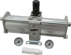 SMC PNEUMATICS - 3/8" NPT Booster Regulator - 28 Max SCFM, 1:2 Pressure Increase Ratio, 150 Max psi - Americas Tooling