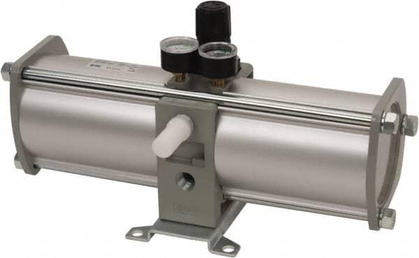 SMC PNEUMATICS - 1/2" NPT Booster Regulator - 63 Max SCFM, 1:2 Pressure Increase Ratio, 150 Max psi - Americas Tooling