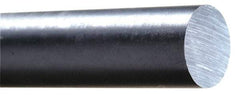 Made in USA - 2' Long, 4-1/2" Diam, Acetal Plastic Rod - Black - Americas Tooling