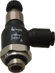 Legris - 4mm Tube OD x 1/8 Male BSPP Compact Meter Out Flow Control Valve - 14.5 to 145 psi, Nylon - Americas Tooling