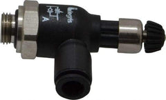 Legris - 6mm Tube OD x 1/8 Male BSPP Compact Meter Out Flow Control Valve - 14.5 to 145 psi, Nylon - Americas Tooling