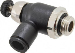 Legris - 8mm Tube OD x 1/4 Male BSPP Compact Meter Out Flow Control Valve - 14.5 to 145 psi, Nylon - Americas Tooling