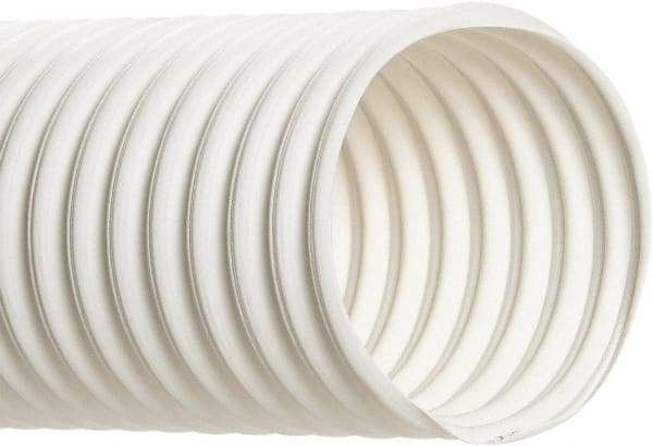 Hi-Tech Duravent - 10" Inside x 10.38" Outside Diam, Food & Beverage Hose - 10-1/2" Bend Radius, White, 25' Long, 5 Vacuum Rating, 4 psi Working Pressure - Americas Tooling