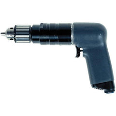 Ingersoll-Rand - 3/8" Keyed Chuck - Pistol Grip Handle, 3,950 RPM, 0.51 hp, 90 psi - Americas Tooling