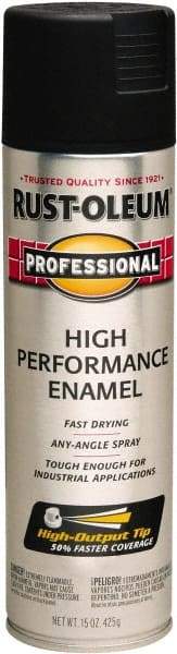 Rust-Oleum - Black, Semi Gloss, Rust Proof Enamel Spray Paint - 14 Sq Ft per Can, 15 oz Container, Use on Multipurpose - Americas Tooling