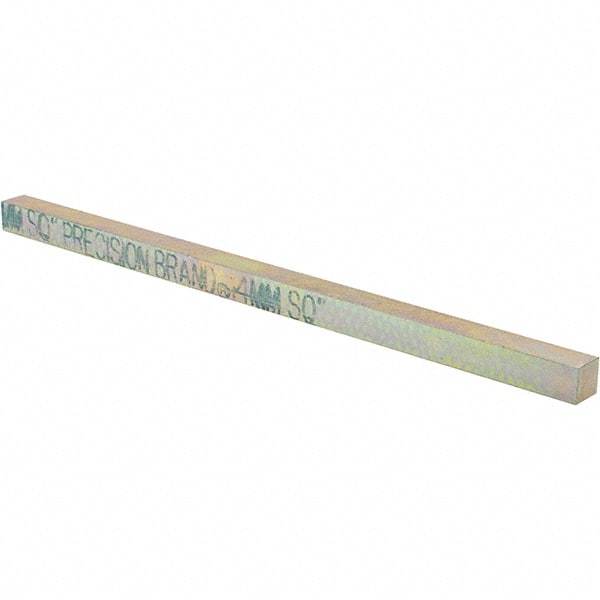 Precision Brand - 12" Long, Zinc Yellow Dichromate Key Stock - Oversized Key Stock - Americas Tooling