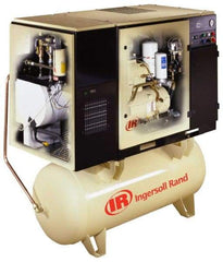 Ingersoll-Rand - 15 hp, 120 Gal Stationary Electric Rotary Screw Air Compressor - Three Phase, 150 Max psi, 50 CFM, 460 Volt - Americas Tooling