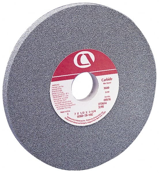 Grier Abrasives - 7" Diam x 1-1/4" Hole x 1/2" Thick, I Hardness, 120 Grit Surface Grinding Wheel - Americas Tooling