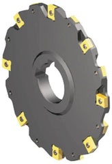 Kennametal - Arbor Hole Connection, 0.161" Cutting Width, 1.12" Depth of Cut, 4" Cutter Diam, 1" Hole Diam, 12 Tooth Indexable Slotting Cutter - 90° SN Toolholder, SNHX Insert - Americas Tooling