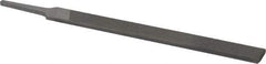 Nicholson - 8" Long, Second Cut, Flat American-Pattern File - Double Cut, 13/64" Overall Thickness, Tang - Americas Tooling