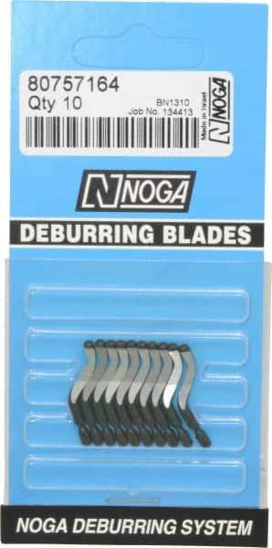 Noga - N1 Right-Handed Cobalt Deburring Swivel Blade - Use on Cross Hole, Hole Edge & Straight Edge Surfaces - Americas Tooling