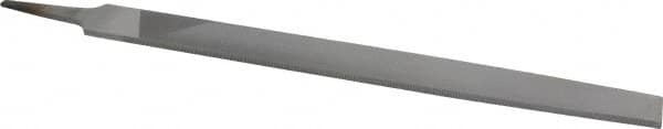 Nicholson - 14" Long, Smooth Cut, Flat American-Pattern File - Double Cut, 7/32" Overall Thickness, Tang - Americas Tooling