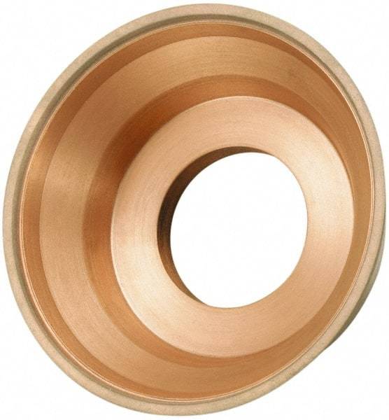 3M - 3-3/4" Diam, 1-1/4" Hole Size, 1-1/2" Overall Thickness, 220 Grit, Type 11 Tool & Cutter Grinding Wheel - Very Fine Grade, CBN, Resinoid Bond - Americas Tooling