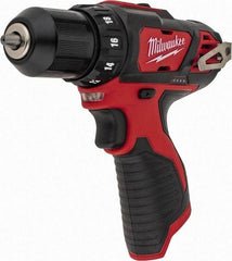 Milwaukee Tool - 12 Volt 3/8" Chuck Pistol Grip Handle Cordless Drill - 0-400 & 0-1500 RPM, Keyless Chuck, Reversible, Lithium-Ion Batteries Not Included - Americas Tooling