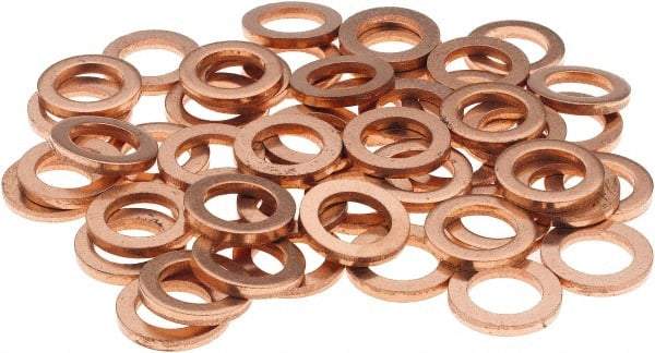 Value Collection - 5/16 SAE, 21/64" ID x 1/2" OD Oil Drain Plug Gasket - 1/16" Thick, Copper - Americas Tooling