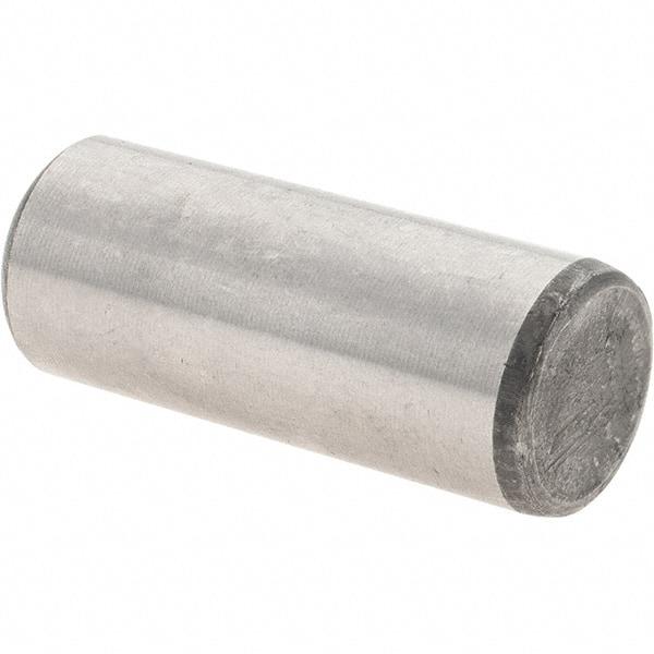 Value Collection - 1/2" Diam x 1-1/4" Pin Length Grade 8 Alloy Steel Standard Dowel Pin - C 50-58 Hardness, 51,000 Lb Breaking Strength, 1 Beveled & 1 Rounded End - Americas Tooling