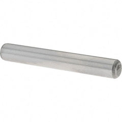 Value Collection - 1/4" Diam x 1-3/4" Pin Length Grade 8 Alloy Steel Standard Dowel Pin - C 50-58 Hardness, 12,800 Lb Breaking Strength, 1 Beveled & 1 Rounded End - Americas Tooling