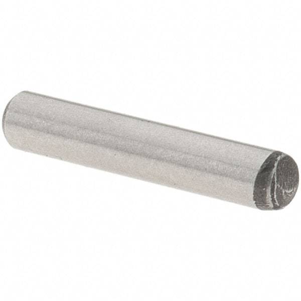 Value Collection - 3/32" Diam x 1/2" Pin Length Grade 8 Alloy Steel Standard Dowel Pin - C 50-58 Hardness, 1,800 Lb Breaking Strength, 1 Beveled & 1 Rounded End - Americas Tooling