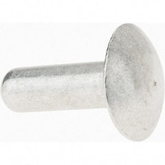 Value Collection - 1/4" Body Diam, Brazier Aluminum Solid Rivet - 3/4" Length Under Head - Americas Tooling