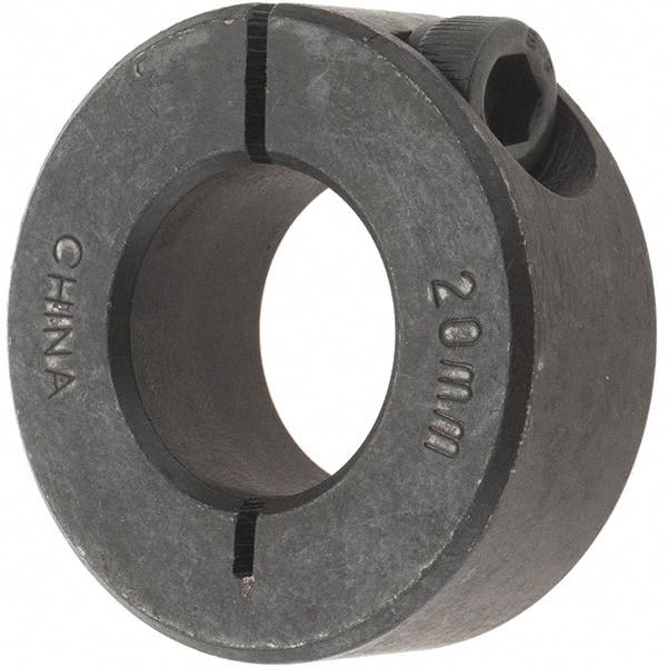 Value Collection - 20mm Bore, Steel, One Piece Clamp Collar - 1-5/8" Outside Diam - Americas Tooling