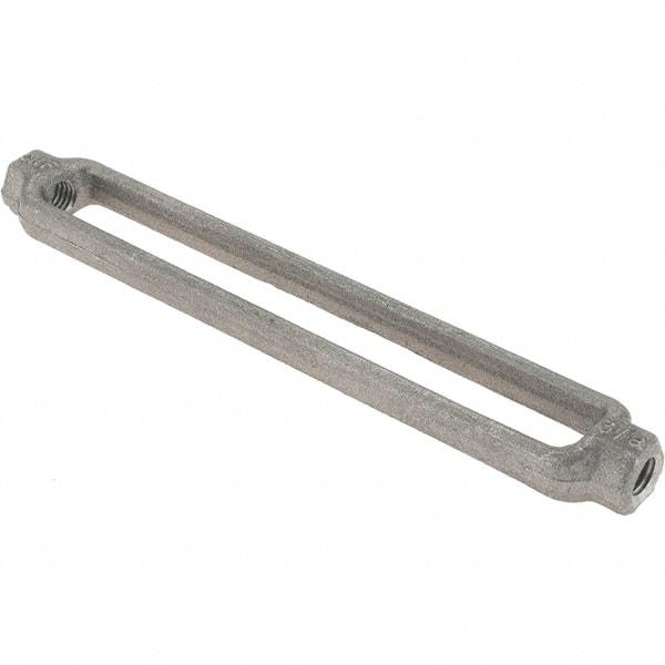 Value Collection - 1,200 Lb Load Limit, 3/8" Thread Diam, 6" Take Up, Steel Turnbuckle Body Turnbuckle - 7-1/8" Body Length, 9/16" Neck Length - Americas Tooling