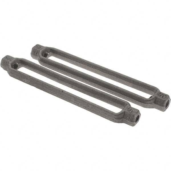 Value Collection - 800 Lb Load Limit, 5/16" Thread Diam, 4-1/2" Take Up, Steel Turnbuckle Body Turnbuckle - 5-9/16" Body Length, 1-7/32" Neck Length - Americas Tooling