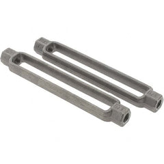 Value Collection - 2,200 Lb Load Limit, 1/2" Thread Diam, 6" Take Up, Steel Turnbuckle Body Turnbuckle - 7-1/2" Body Length, 3/4" Neck Length - Americas Tooling