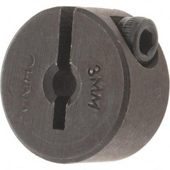 Value Collection - 3mm Bore, Steel, One Piece Clamp Collar - 11/16" Outside Diam - Americas Tooling