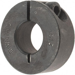 Value Collection - 15mm Bore, Steel, One Piece Clamp Collar - 1-3/8" Outside Diam - Americas Tooling