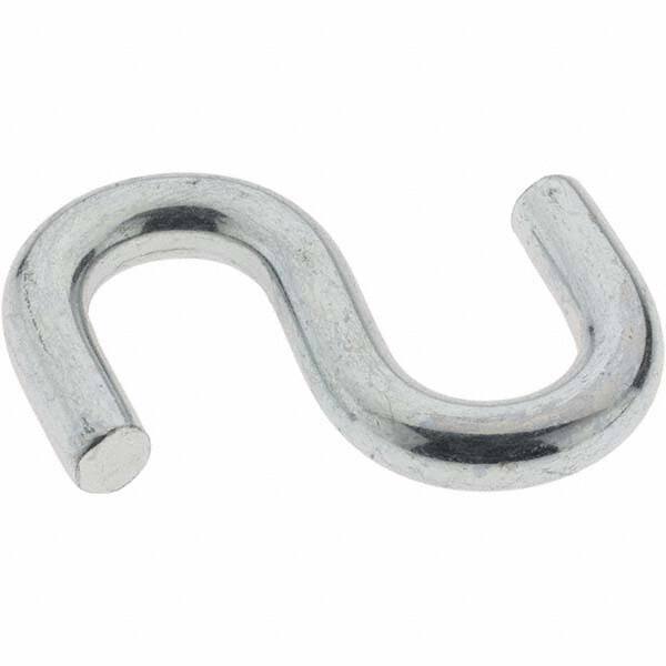 Value Collection - Carbon Steel Bright Zinc S-Hook - 0.262" Wire, 2" OAL - Americas Tooling