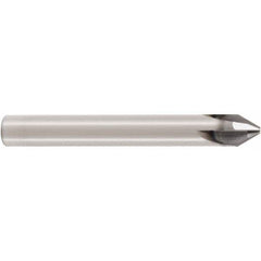 Seco - 12mm Diam 4 Flute Single End Solid Carbide Chamfer Mill - Americas Tooling