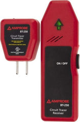 Amprobe - 110 to 110 VAC, Circuit Breaker Finder - 9 Volt, Includes Batteries, Connection Cable, Light Fixture Adapter, Receiver, Socket/Test Lead Adapter with Clips, Transmitter, User Manual - Americas Tooling