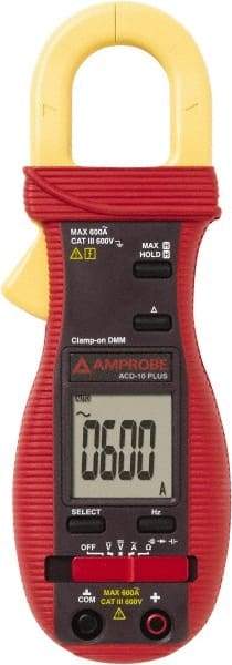 Amprobe - 3037808, CAT III, Digital Average Responding Clamp Meter with 1.0236" Clamp On Jaws - 400 VAC/VDC, 600 AC Amps, Measures Voltage, Continuity, Current, Frequency, Resistance - Americas Tooling