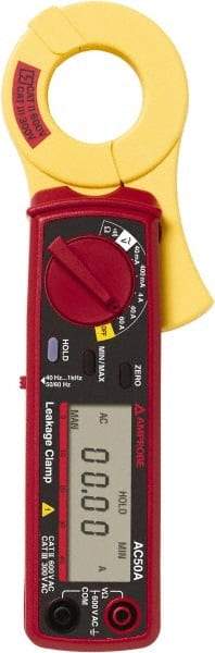 Amprobe - 3033017, CAT II, Digital Average Responding Leakage Clamp Meter with 1.1811" Clamp On Jaws - 400 VAC, 60 AC Amps, Measures Voltage, Current, Leakage Current, Resistance - Americas Tooling