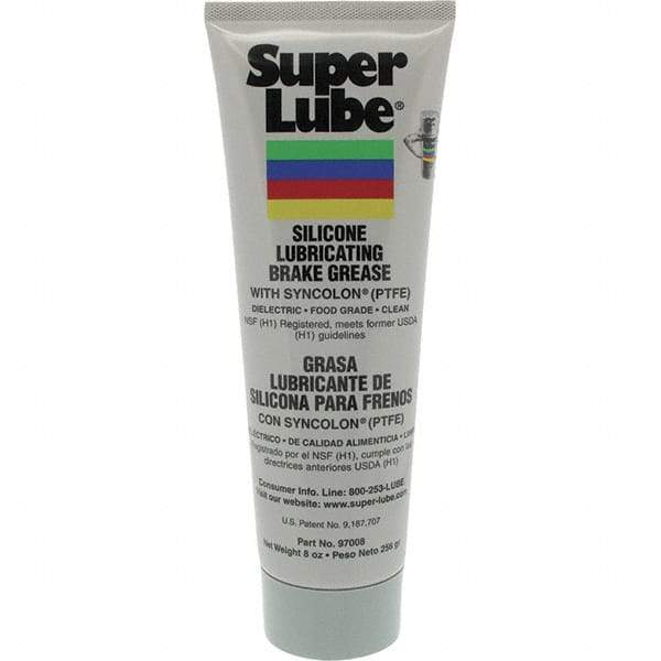 Synco Chemical - 8 oz Tube Silicone General Purpose Grease - Translucent White/Gray, Food Grade, 500°F Max Temp, NLGIG 2, - Americas Tooling