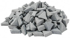 Burr King - Ceramic Carrier, Ceramic Abrasive, Polishing Tumbling Media - Tri-Star Shape - Americas Tooling