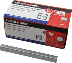 Porter-Cable - 1/2" Long x 3/8" Wide, 22 Gauge Crowned Construction Staple - Grade 2 Steel, Galvanized Finish - Americas Tooling