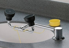 Bradley - Deck Mount, Eye & Face Wash Station - 1/2" Inlet, 30 to 90 psi Flow, 3 GPM Flow Rate - Americas Tooling