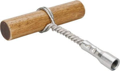 Schaefer Brush - 6-1/2" Long, 1/4" NPT Male, Galvanized Steel T-Bar Brush Handle - 1/2" Diam, For Use with Tube Brushes & Scrapers - Americas Tooling